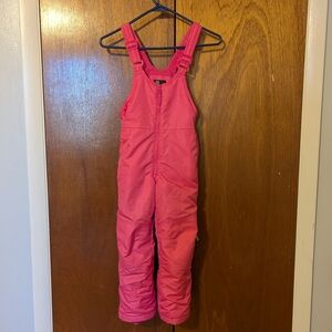 Pink Kids Snow Bib Size XS Like New